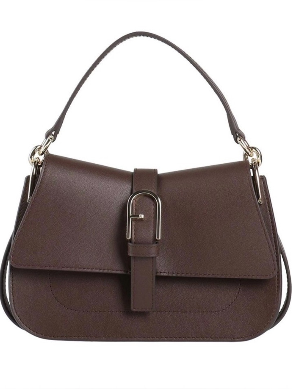 Furla Flow Mini Shoulder/ Top Handle Bag Brown